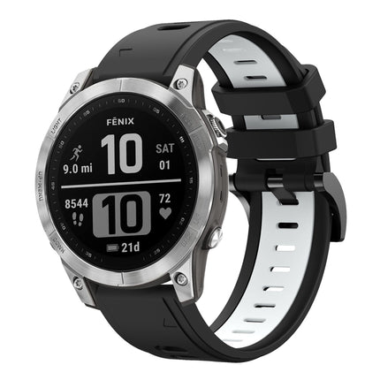 22mm Two-Color Sports Silicone Watch Band, For Garmin Fenix 7, For Garmin Fenix 7 Solar