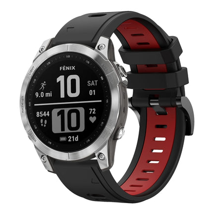 22mm Two-Color Sports Silicone Watch Band, For Garmin Fenix 7, For Garmin Fenix 7 Solar