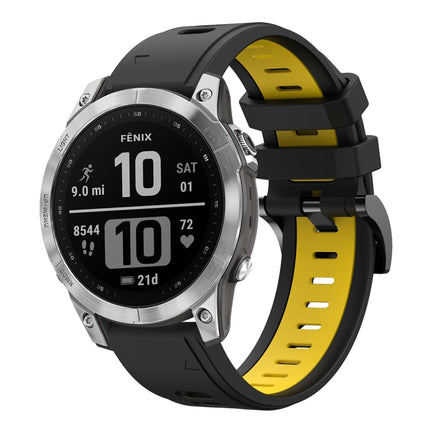 22mm Two-Color Sports Silicone Watch Band, For Garmin Fenix 7, For Garmin Fenix 7 Solar