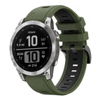For Garmin Fenix 7 / Army Green + Black