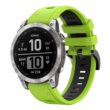 22mm Two-Color Sports Silicone Watch Band, For Garmin Fenix 7, For Garmin Fenix 7 Solar