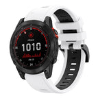 For Garmin Fenix 7 Solar / White+Black