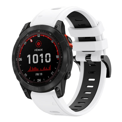 22mm Two-Color Sports Silicone Watch Band, For Garmin Fenix 7, For Garmin Fenix 7 Solar