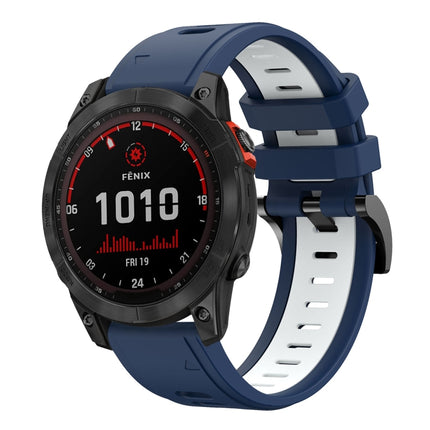 22mm Two-Color Sports Silicone Watch Band, For Garmin Fenix 7, For Garmin Fenix 7 Solar