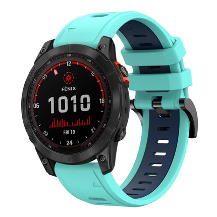 22mm Two-Color Sports Silicone Watch Band, For Garmin Fenix 7, For Garmin Fenix 7 Solar