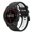 For Garmin Fenix 7 Solar / Black+White