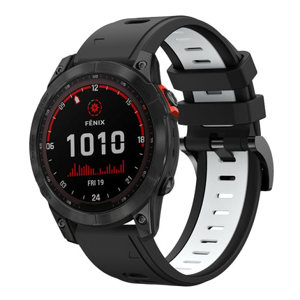 22mm Two-Color Sports Silicone Watch Band, For Garmin Fenix 7, For Garmin Fenix 7 Solar
