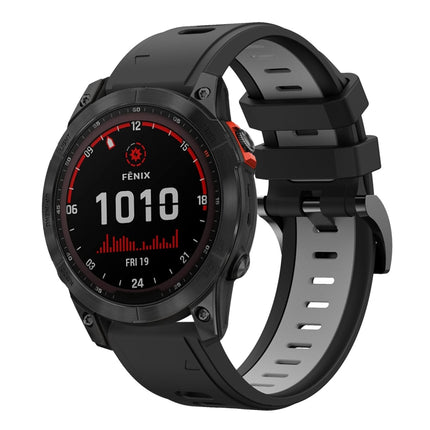 22mm Two-Color Sports Silicone Watch Band, For Garmin Fenix 7, For Garmin Fenix 7 Solar