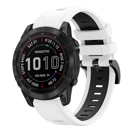 22mm Two-Color Sports Silicone Watch Band, For Garmin Fenix 7 Sapphire Solar, For Garmin EPIX Gen 2