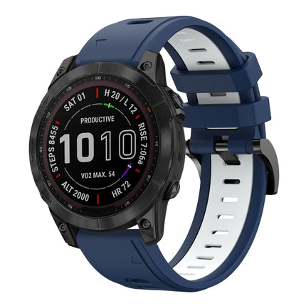 22mm Two-Color Sports Silicone Watch Band, For Garmin Fenix 7 Sapphire Solar, For Garmin EPIX Gen 2