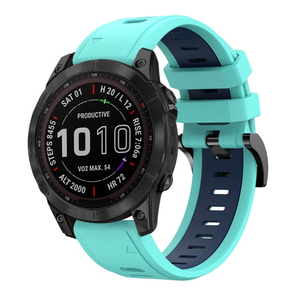 22mm Two-Color Sports Silicone Watch Band, For Garmin Fenix 7 Sapphire Solar, For Garmin EPIX Gen 2