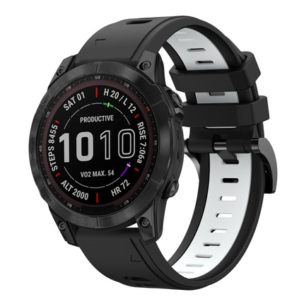 22mm Two-Color Sports Silicone Watch Band, For Garmin Fenix 7 Sapphire Solar, For Garmin EPIX Gen 2