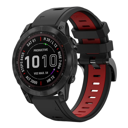 22mm Two-Color Sports Silicone Watch Band, For Garmin Fenix 7 Sapphire Solar, For Garmin EPIX Gen 2