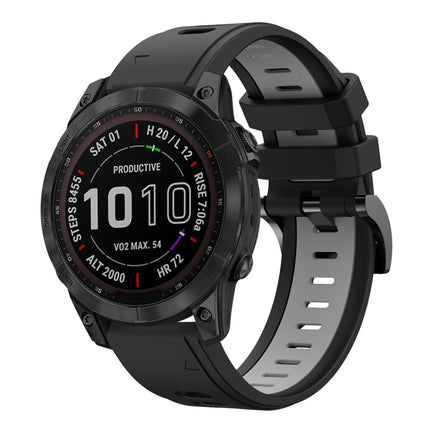 22mm Two-Color Sports Silicone Watch Band, For Garmin Fenix 7 Sapphire Solar, For Garmin EPIX Gen 2