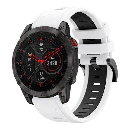 22mm Two-Color Sports Silicone Watch Band, For Garmin Fenix 7 Sapphire Solar, For Garmin EPIX Gen 2