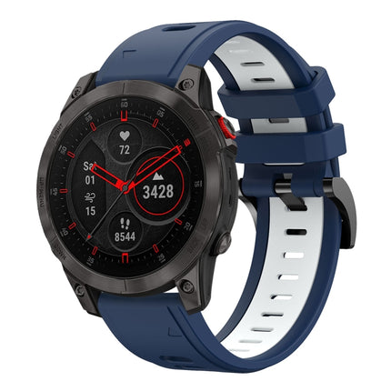 22mm Two-Color Sports Silicone Watch Band, For Garmin Fenix 7 Sapphire Solar, For Garmin EPIX Gen 2