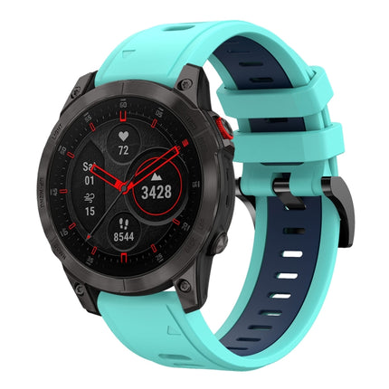 22mm Two-Color Sports Silicone Watch Band, For Garmin Fenix 7 Sapphire Solar, For Garmin EPIX Gen 2