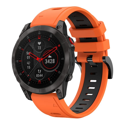 22mm Two-Color Sports Silicone Watch Band, For Garmin Fenix 7 Sapphire Solar, For Garmin EPIX Gen 2