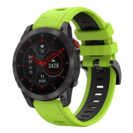 22mm Two-Color Sports Silicone Watch Band, For Garmin Fenix 7 Sapphire Solar, For Garmin EPIX Gen 2