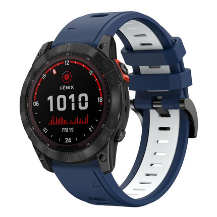 26mm Two-Color Sports Silicone Watch Band, For Garmin Fenix 7X, For Garmin Fenix 7X Solar