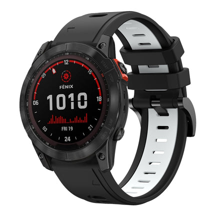 26mm Two-Color Sports Silicone Watch Band, For Garmin Fenix 7X, For Garmin Fenix 7X Solar