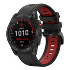 For Garmin Fenix 7X / Black+Red