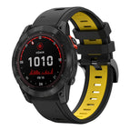 For Garmin Fenix 7X / Black+Yellow
