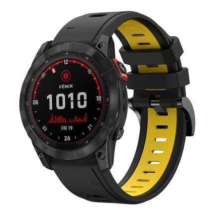 26mm Two-Color Sports Silicone Watch Band, For Garmin Fenix 7X, For Garmin Fenix 7X Solar