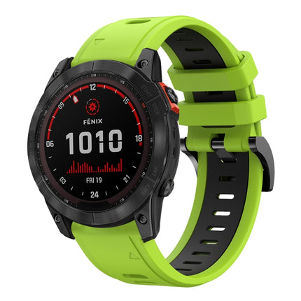 26mm Two-Color Sports Silicone Watch Band, For Garmin Fenix 7X, For Garmin Fenix 7X Solar