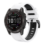 For Garmin Fenix 7X Solar / White+Black