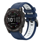 For Garmin Fenix 7X Solar / Midnight Blue + White