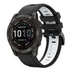 For Garmin Fenix 7X Solar / Black+White