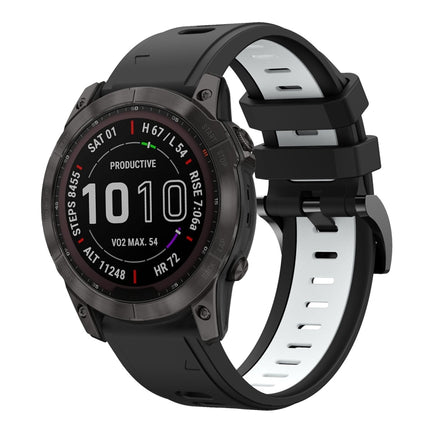 26mm Two-Color Sports Silicone Watch Band, For Garmin Fenix 7X, For Garmin Fenix 7X Solar