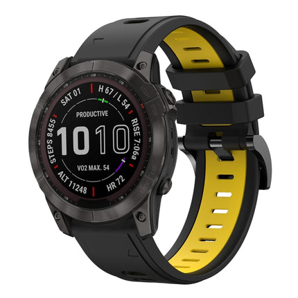 26mm Two-Color Sports Silicone Watch Band, For Garmin Fenix 7X, For Garmin Fenix 7X Solar