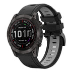 For Garmin Fenix 7X Solar / Black+Grey