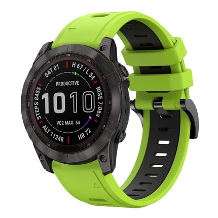 26mm Two-Color Sports Silicone Watch Band, For Garmin Fenix 7X, For Garmin Fenix 7X Solar