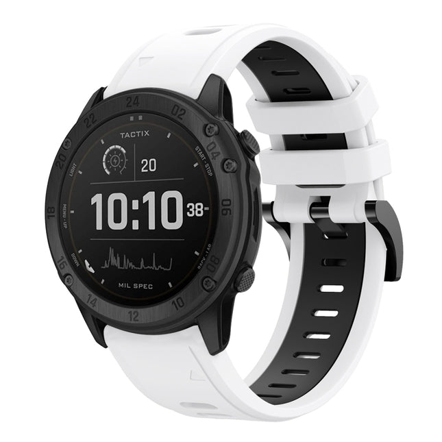 26mm Two-Color Sports Silicone Watch Band, For Garmin Tactix Delta, For Garmin Enduro