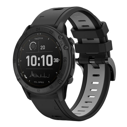26mm Two-Color Sports Silicone Watch Band, For Garmin Tactix Delta, For Garmin Enduro