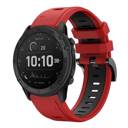 26mm Two-Color Sports Silicone Watch Band, For Garmin Tactix Delta, For Garmin Enduro