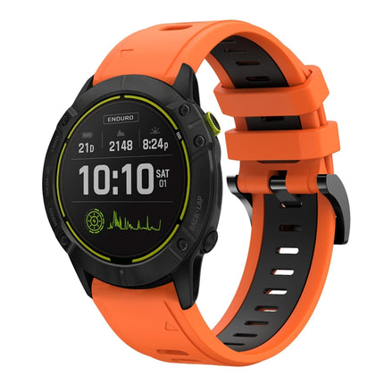 26mm Two-Color Sports Silicone Watch Band, For Garmin Tactix Delta, For Garmin Enduro