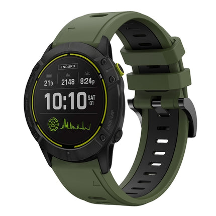 26mm Two-Color Sports Silicone Watch Band, For Garmin Tactix Delta, For Garmin Enduro