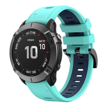 26mm Two-Color Sports Silicone Watch Band, For Garmin Fenix 6X, For Garmin Fenix 6X Pro