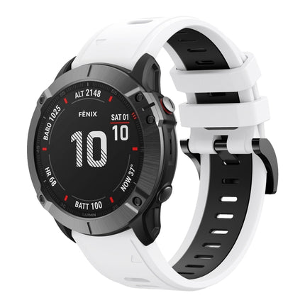26mm Two-Color Sports Silicone Watch Band, For Garmin Fenix 6X, For Garmin Fenix 6X Pro