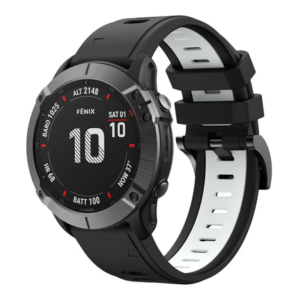 26mm Two-Color Sports Silicone Watch Band, For Garmin Fenix 6X, For Garmin Fenix 6X Pro