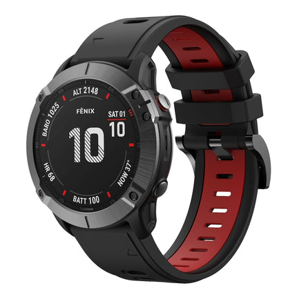 26mm Two-Color Sports Silicone Watch Band, For Garmin Fenix 6X, For Garmin Fenix 6X Pro