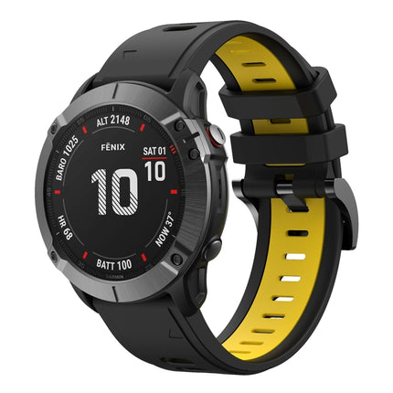 26mm Two-Color Sports Silicone Watch Band, For Garmin Fenix 6X, For Garmin Fenix 6X Pro