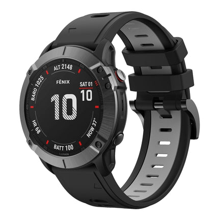 26mm Two-Color Sports Silicone Watch Band, For Garmin Fenix 6X, For Garmin Fenix 6X Pro