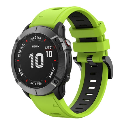 26mm Two-Color Sports Silicone Watch Band, For Garmin Fenix 6X, For Garmin Fenix 6X Pro