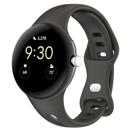 Water Drop Slimming Butterfly Button Solid Silicone Band, For Google Pixel Watch 5 / 4 / 3 / 2 / 1 41mm