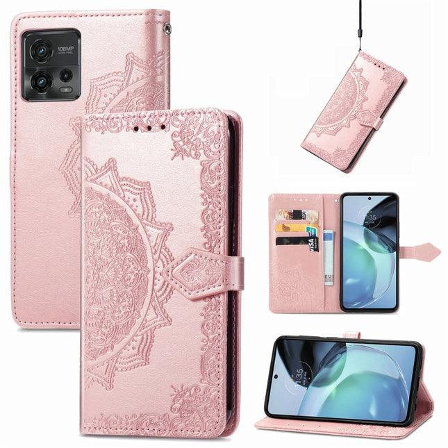 Mandala Flower Embossed Leather Phone Case, For Motorola Moto G72, For vivo V25, For Samsung Galaxy S23 5G, For Samsung Galaxy S23 Plus 5G